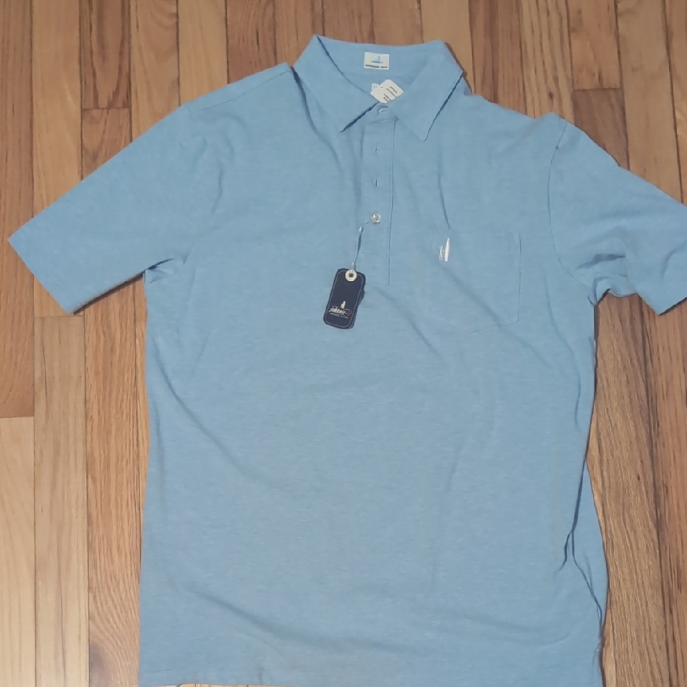 Johnnie-O Gulf blue Nwt Polo medium